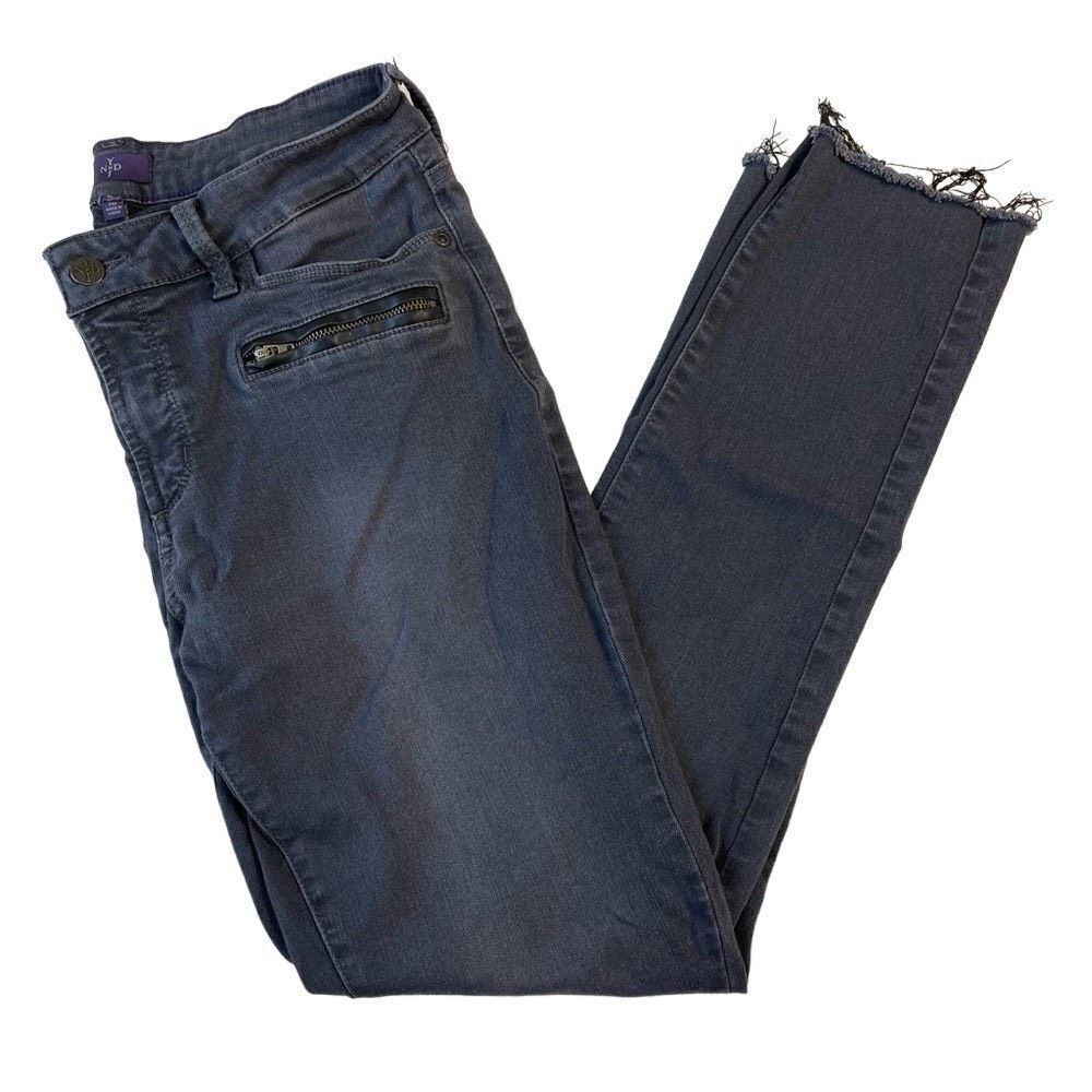 NYDJ Gray Alina Legging Frayed Hem Skinny Jean - Women’s 10‎